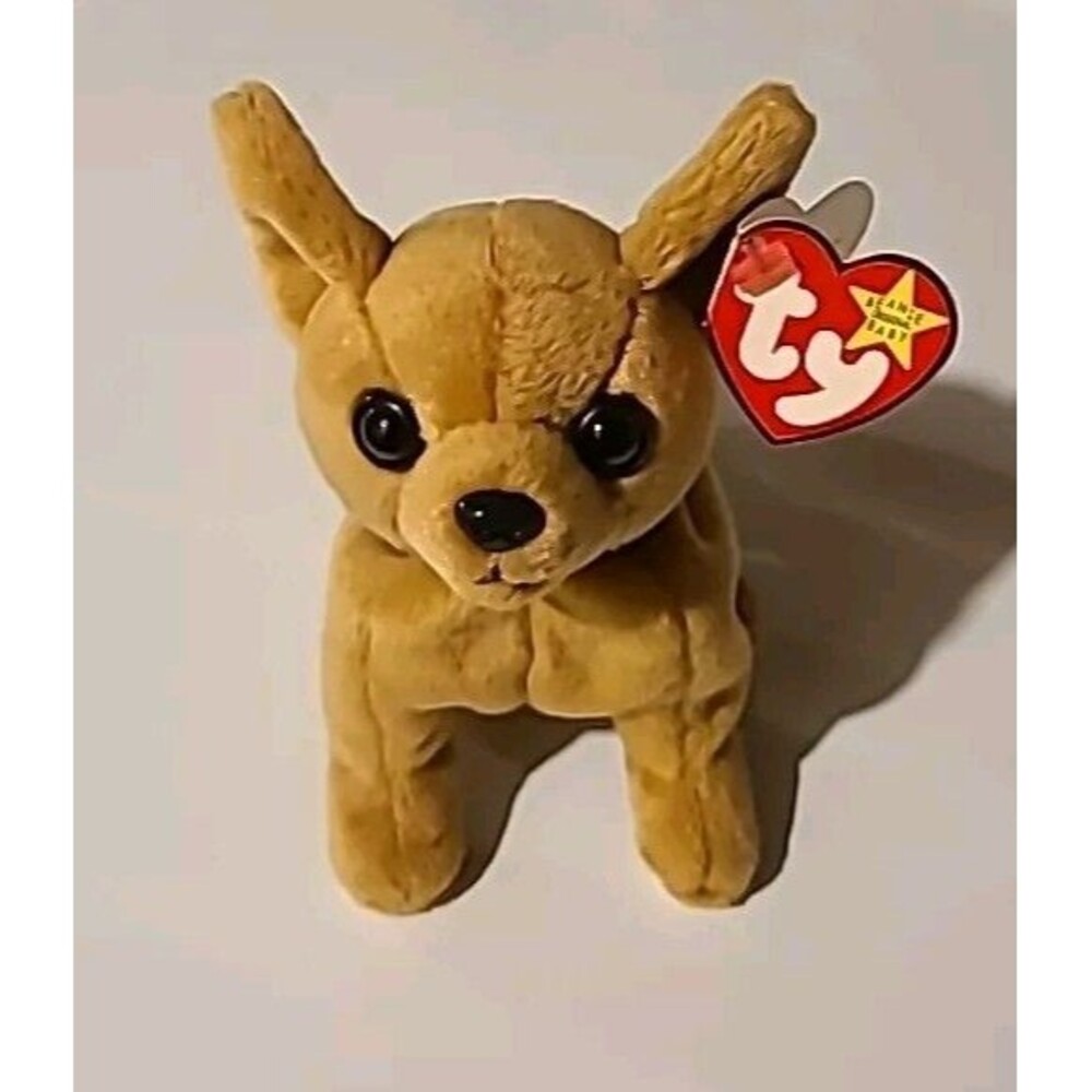Ty Beanie Baby*Tiny The Chihuahua Dog With 3 Errors *Rare*, Excellent Condition!